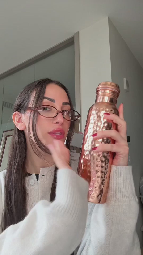 Certified Ayurveda® Pure Copper Water Bottles - V2 Hand-Hammered Edition