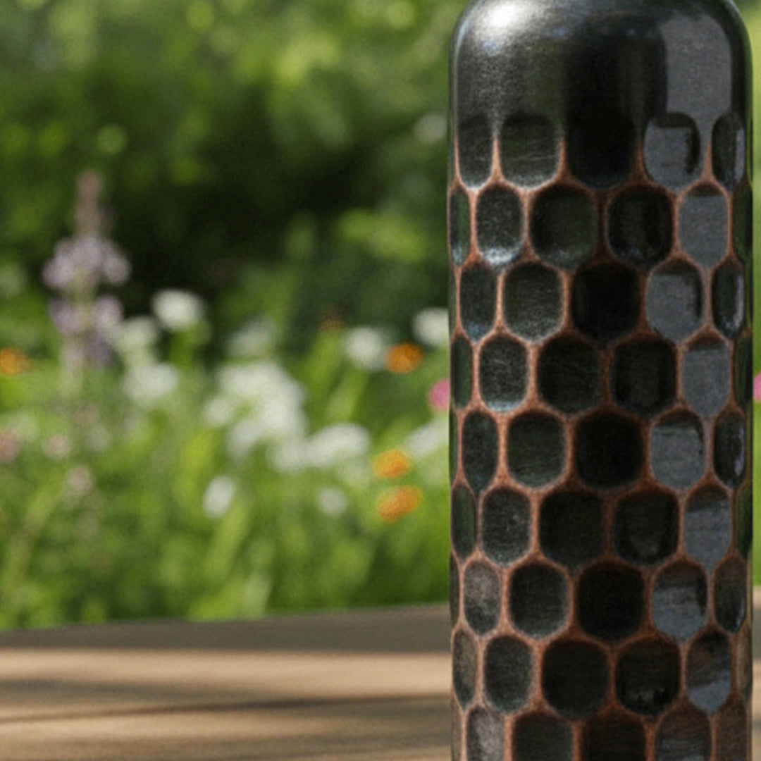 Special Edition Antique Black Diamond-Cut Copper Water Bottle | Vintage Heritage Collection TAMRA EST1956